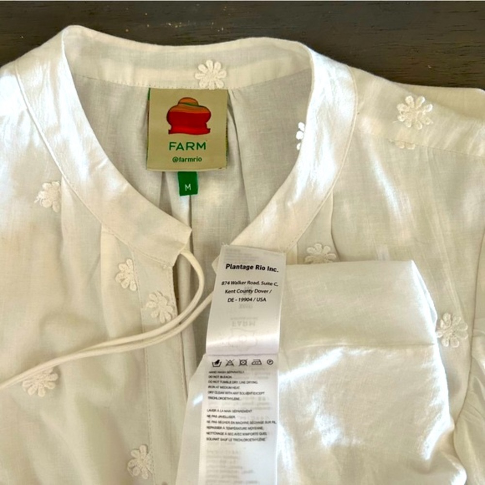 FARM Rio White Eyelet Tie-Front Mini Dress - Picture 6 of 7